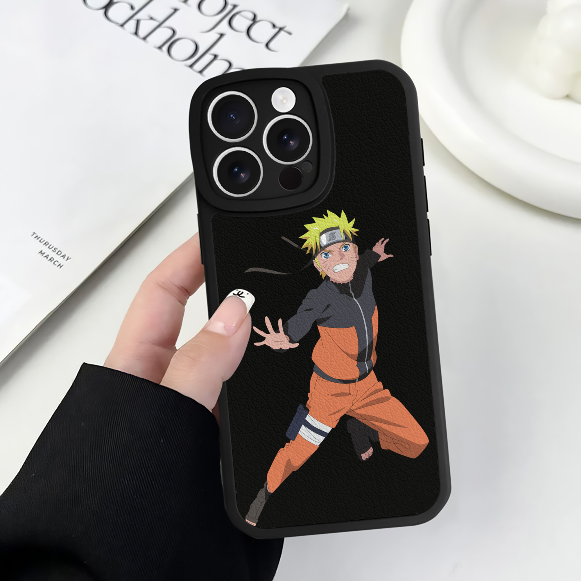 （画像用） NARUTO -ナルト- うずまき ナルト Uzumaki Naruto 【iPhone 16シリーズ対応】シリコンスマホケース（レザー調） 材質：シリコン